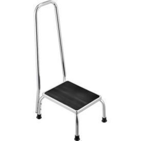 GLOBAL EQUIPMENT Medical Step Stool With Handrail, Non-Skid Rubber Footstool Platform 508